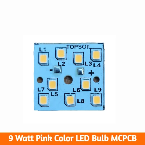 9 Watt Pink Color LED Bulb MCPCB
