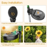 sunflower solar garden lights