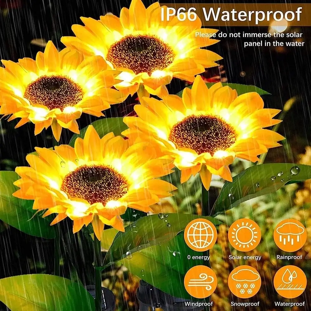 Garden-Folwer-Lights sunflower solar garden lights