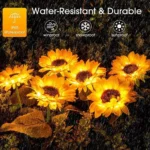 sunflower solar garden lights