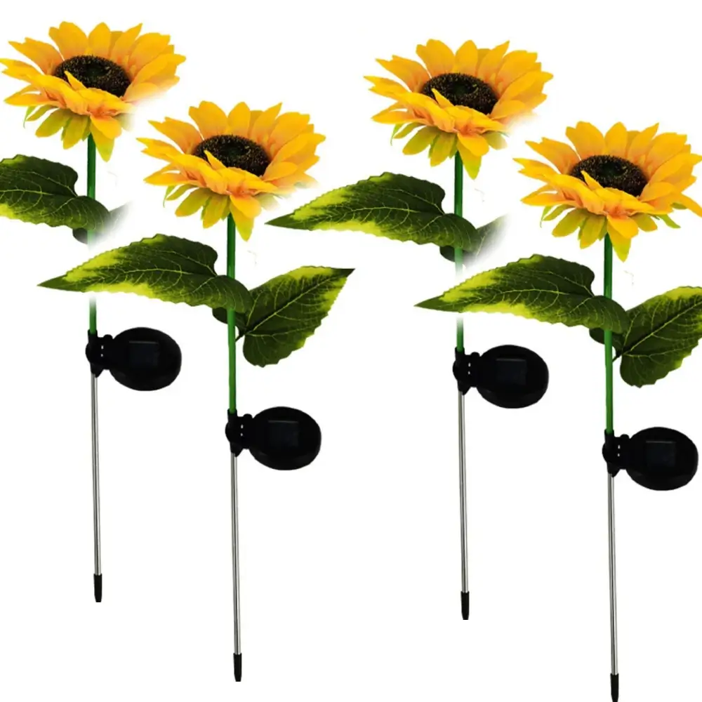 Solar-Garden-Folwer-Lights-Pack-of-4 sunflower solar garden lights