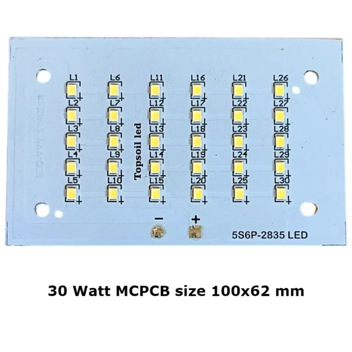 30 Watt Flood Light MCPCB size